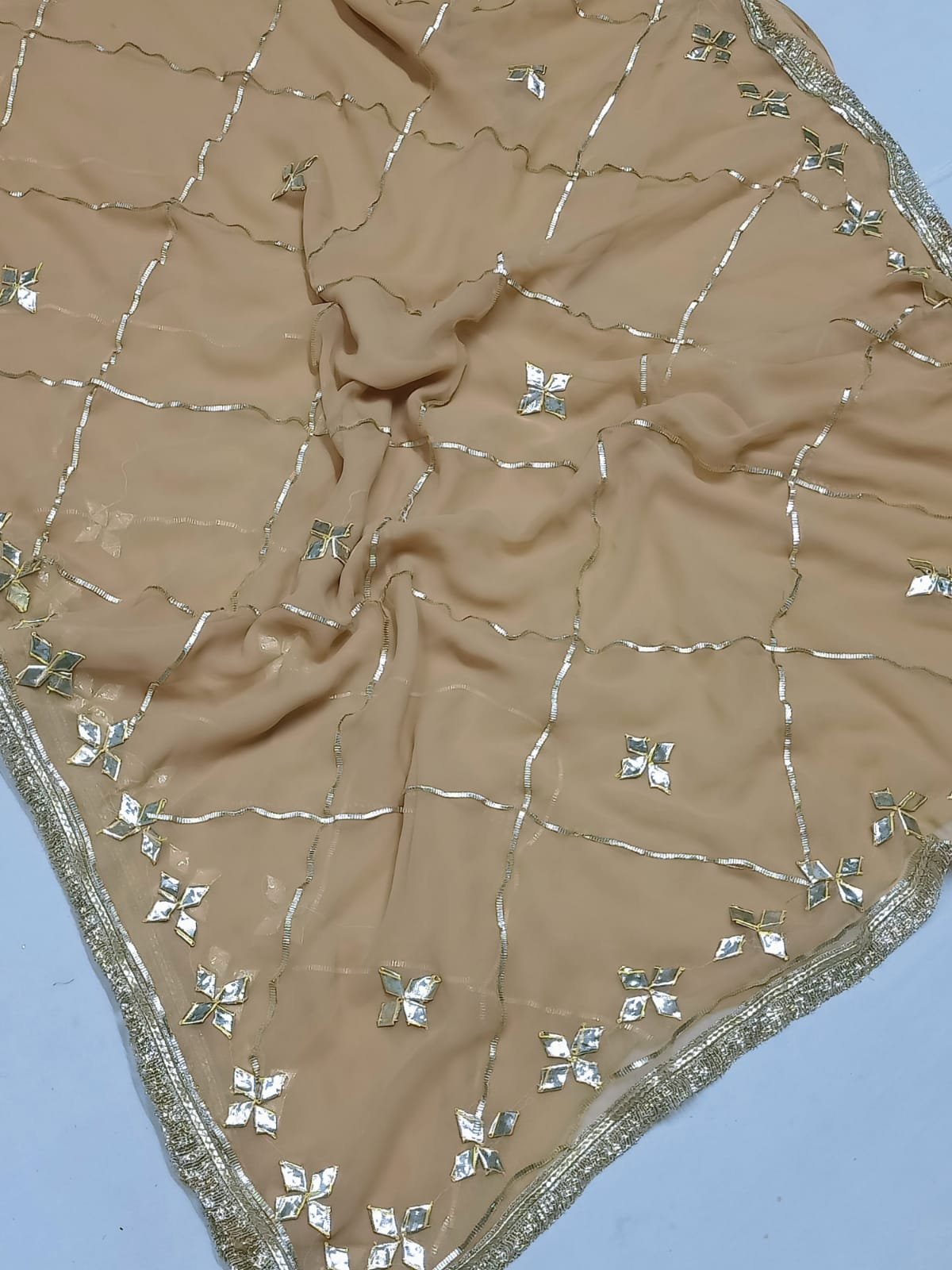 Sweet Georgette Saree Cream